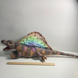 22 inch Texas Toys colorful Dimetrodan dinosaur plush stuffed animal